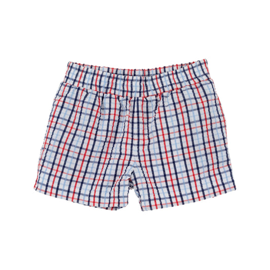Sheffield Shorts-Pierce Mill Plaid Seersucker