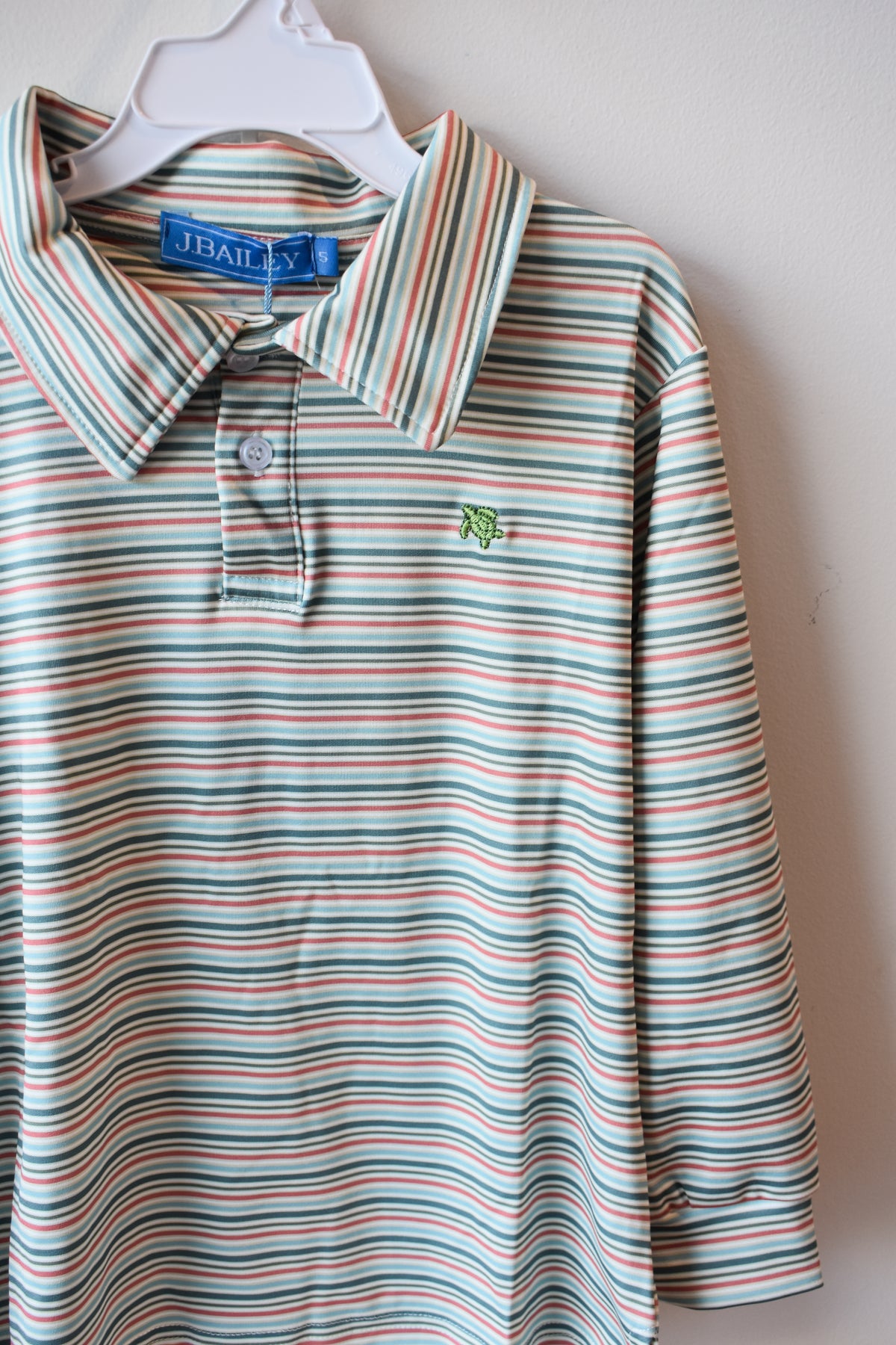 Long Sleeve Performance Polo-Harvest Stripe