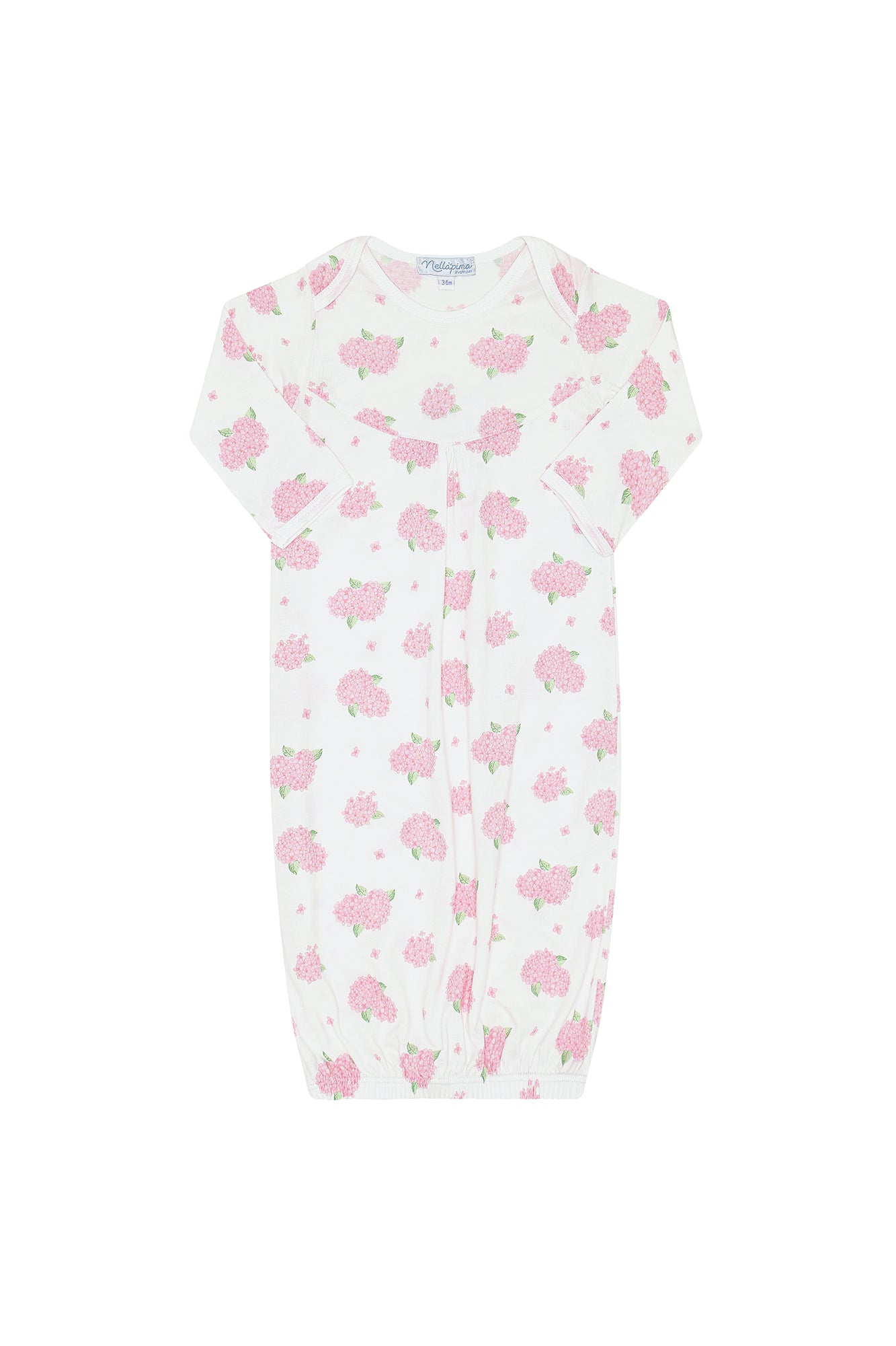 Pink Hydrangeas Pima Gown