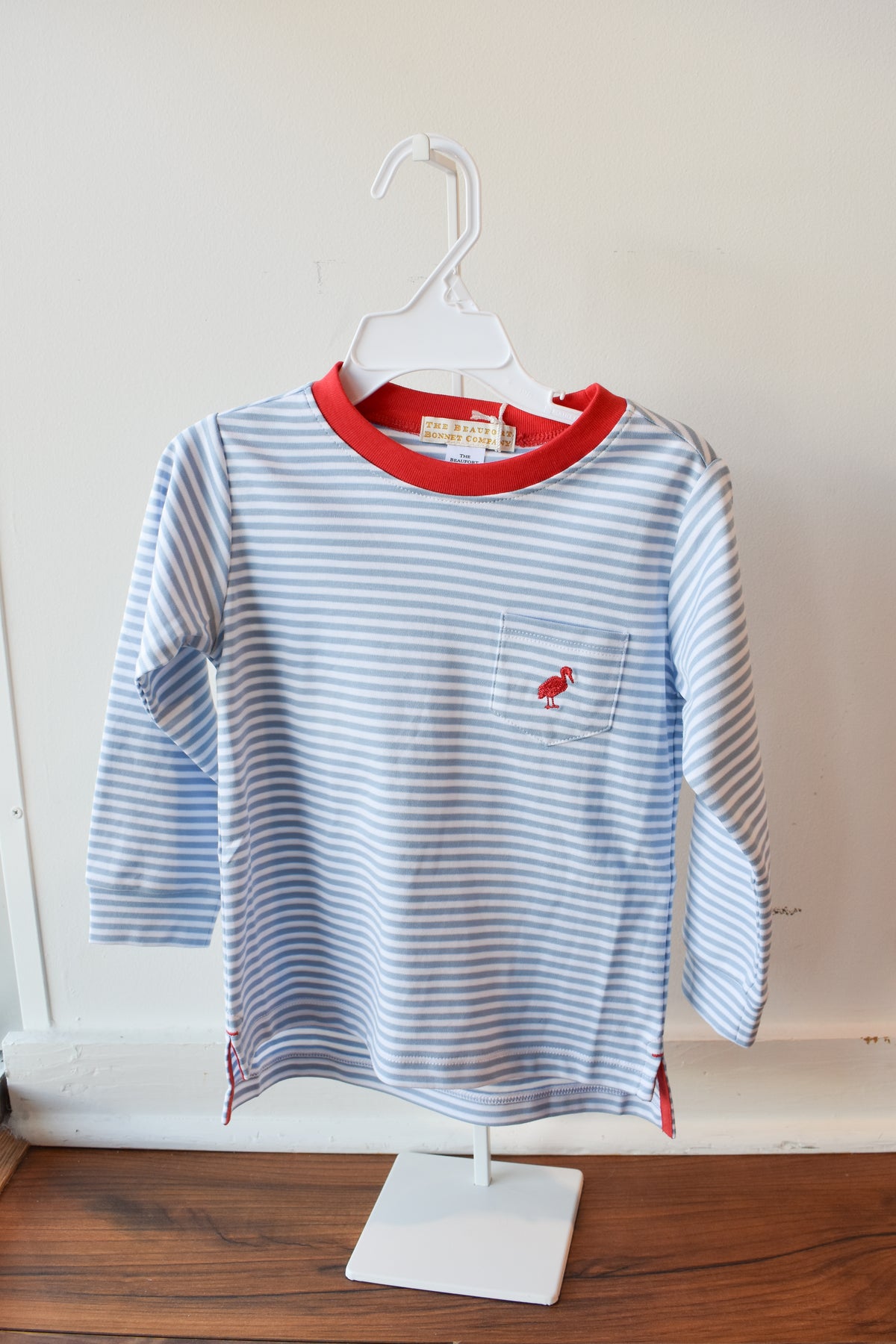 Long Sleeve Carter Crewneck-Barrington/Red Stripe