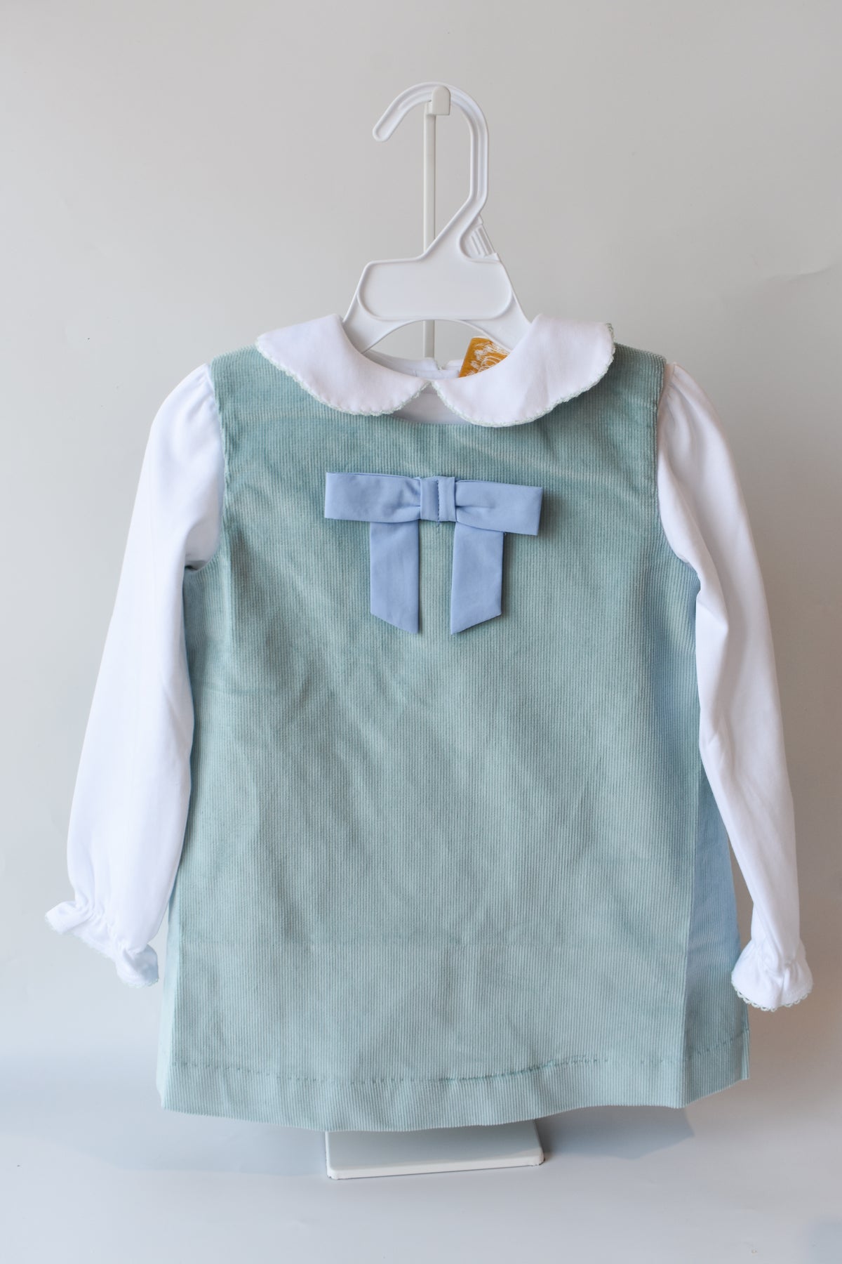 Emma’s Elbow Top-White/Greenwich Green