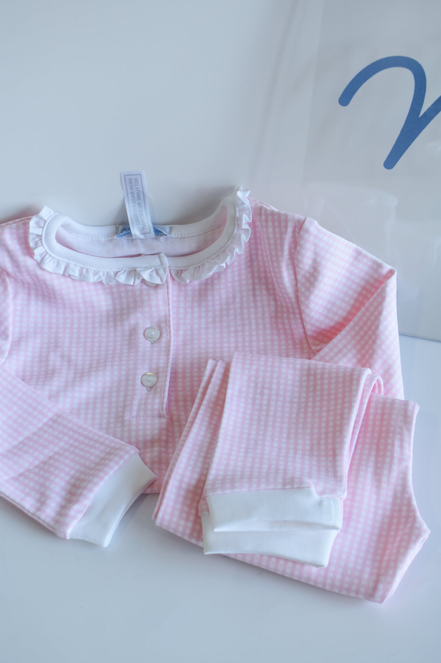 Pink Gingham PJ Pant Set