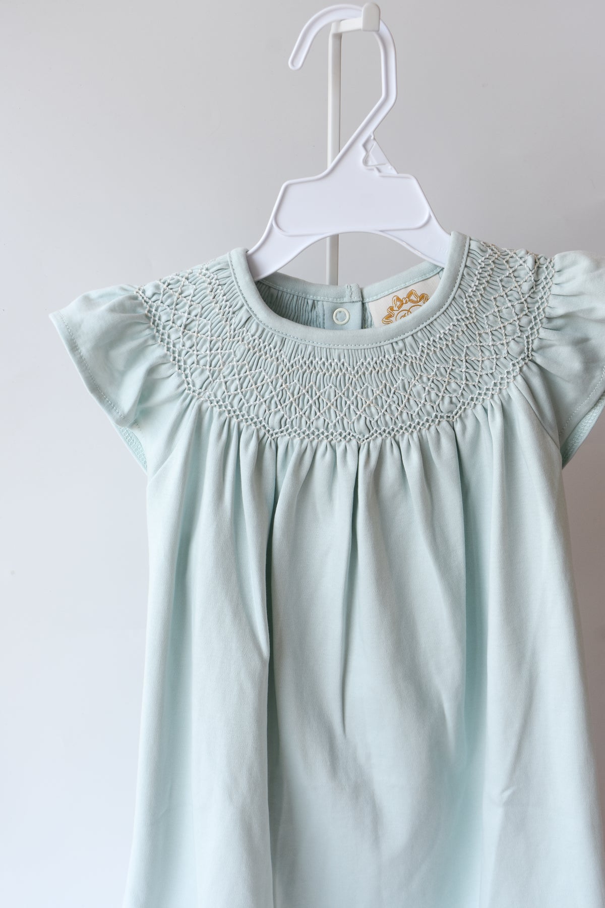 Angel Sleeve Sandy Smocked Dress-Old Greenwich Green