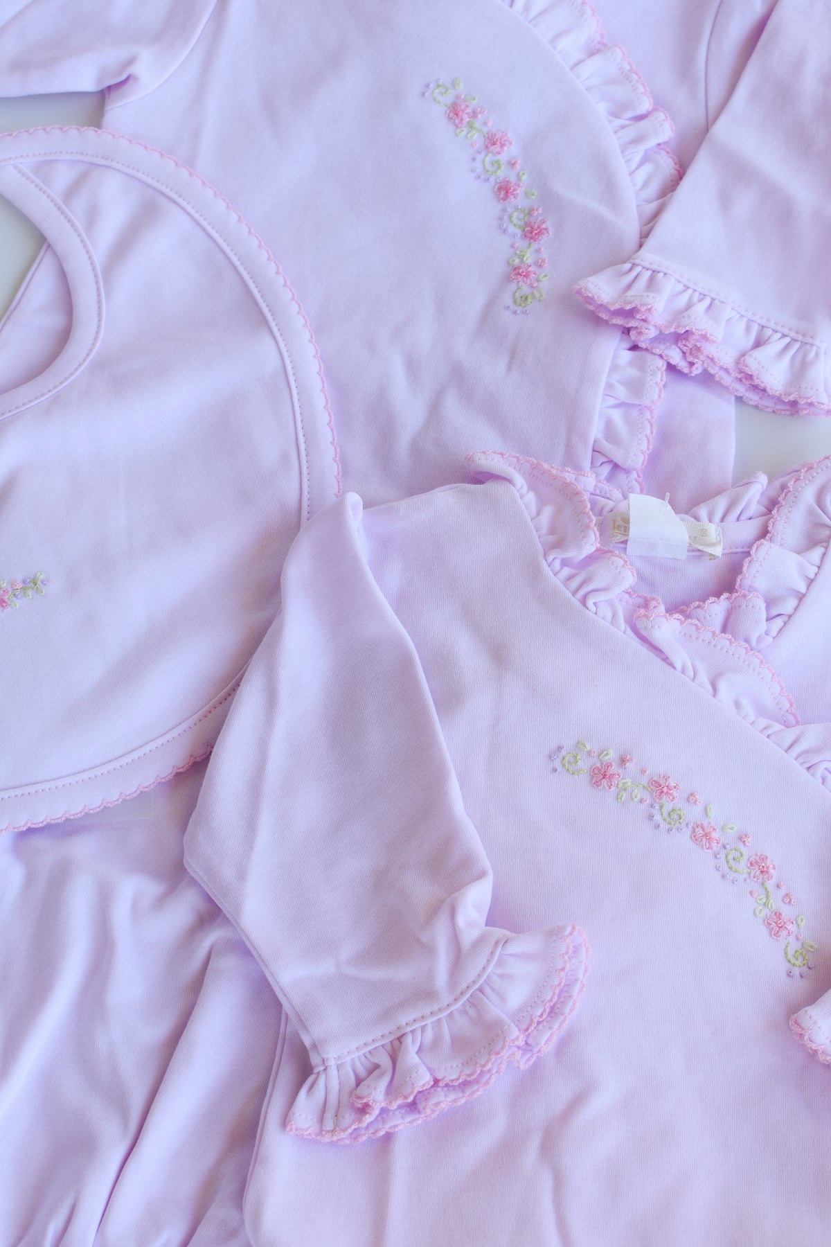 Fall Florals Embroidered Baby Bib