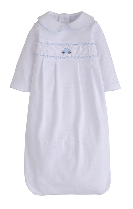 Little Wheels Smocked Newborn Gown