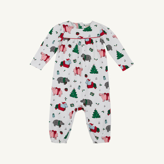 Long Sleeve Penny's Playsuit-I Want a Hippopotamus