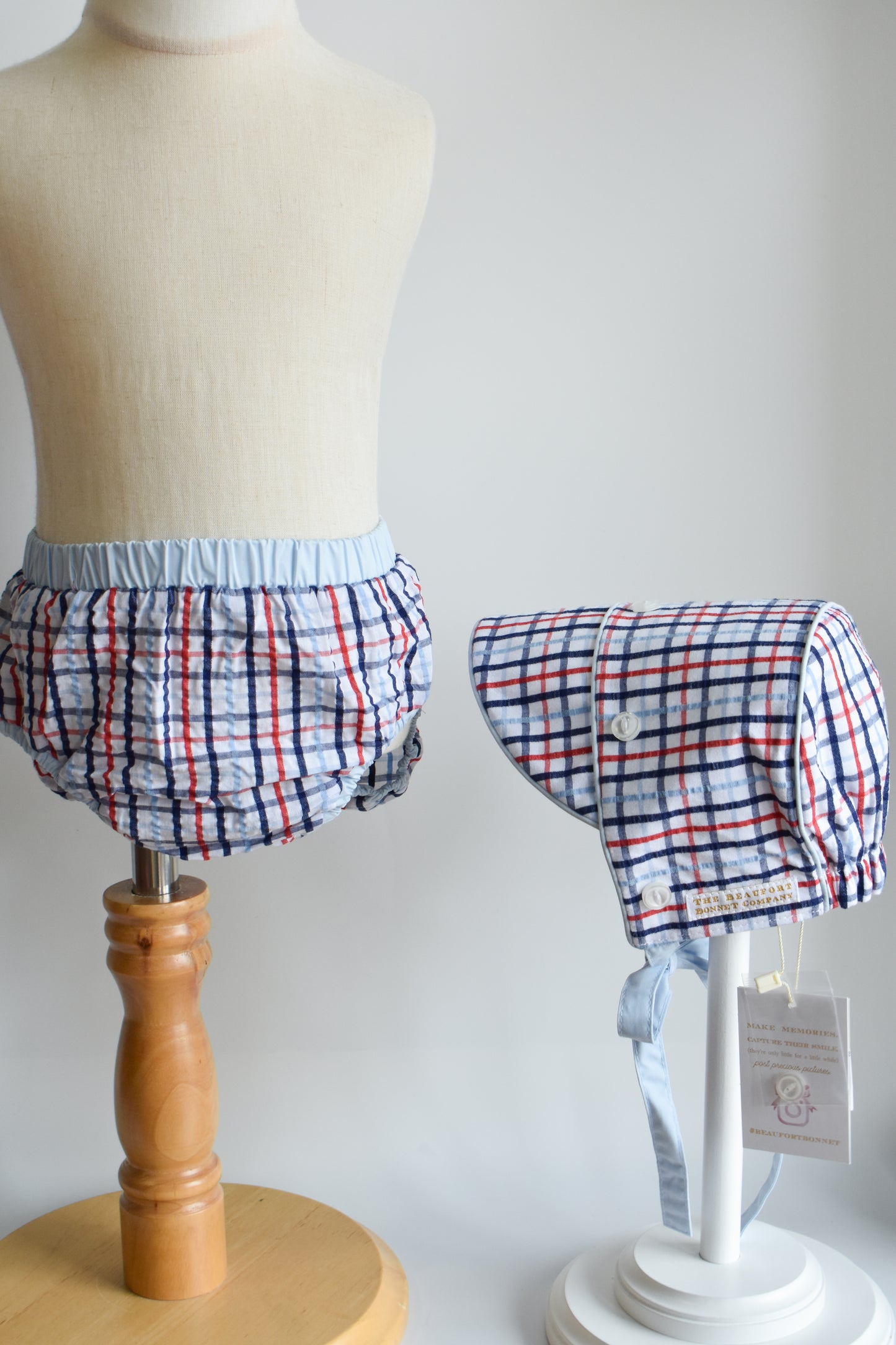 Beach Bum Cover-Pierce Mill Plaid Seersucker