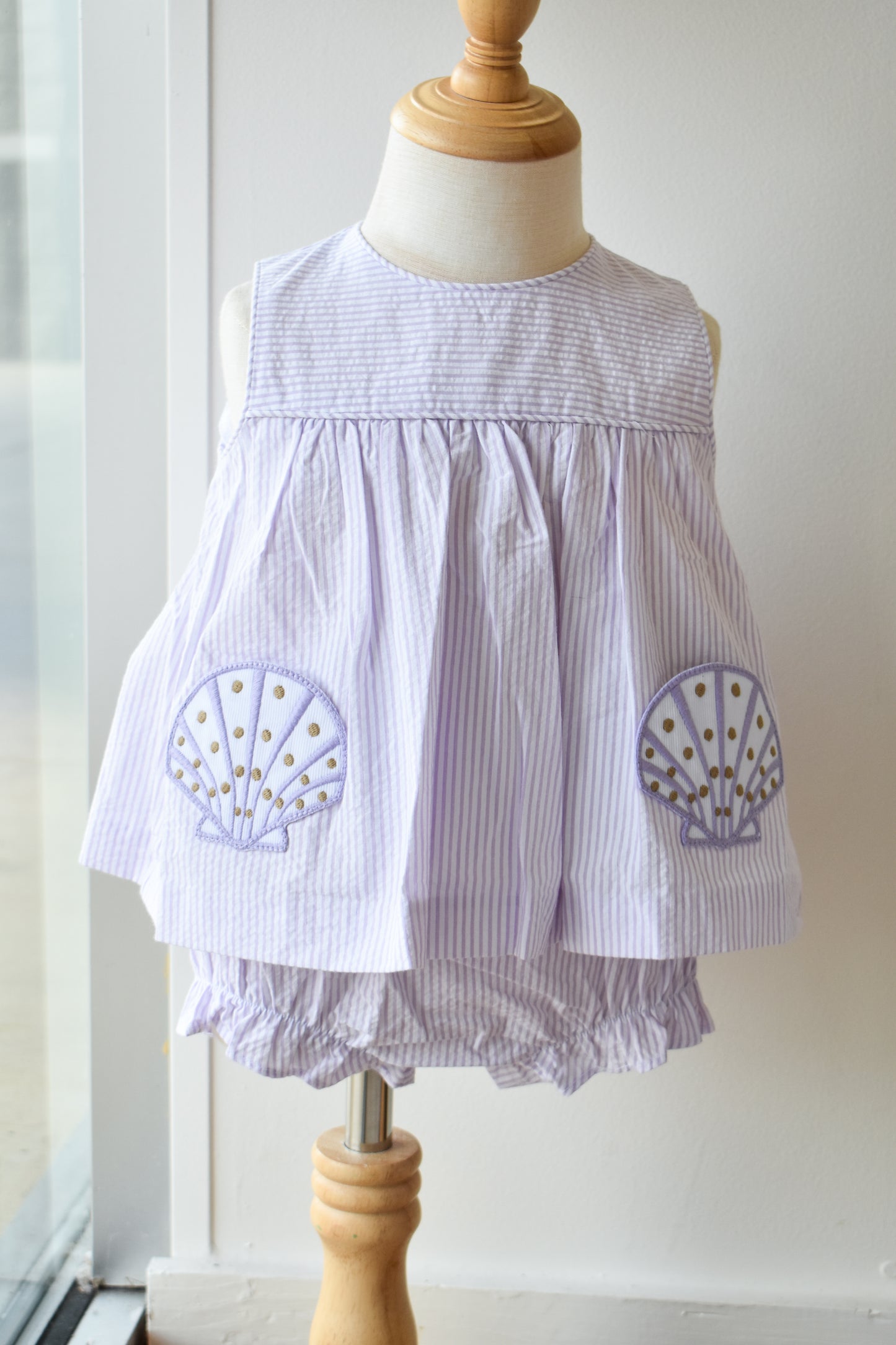 Applique Pocket Diaper Set-Seashells