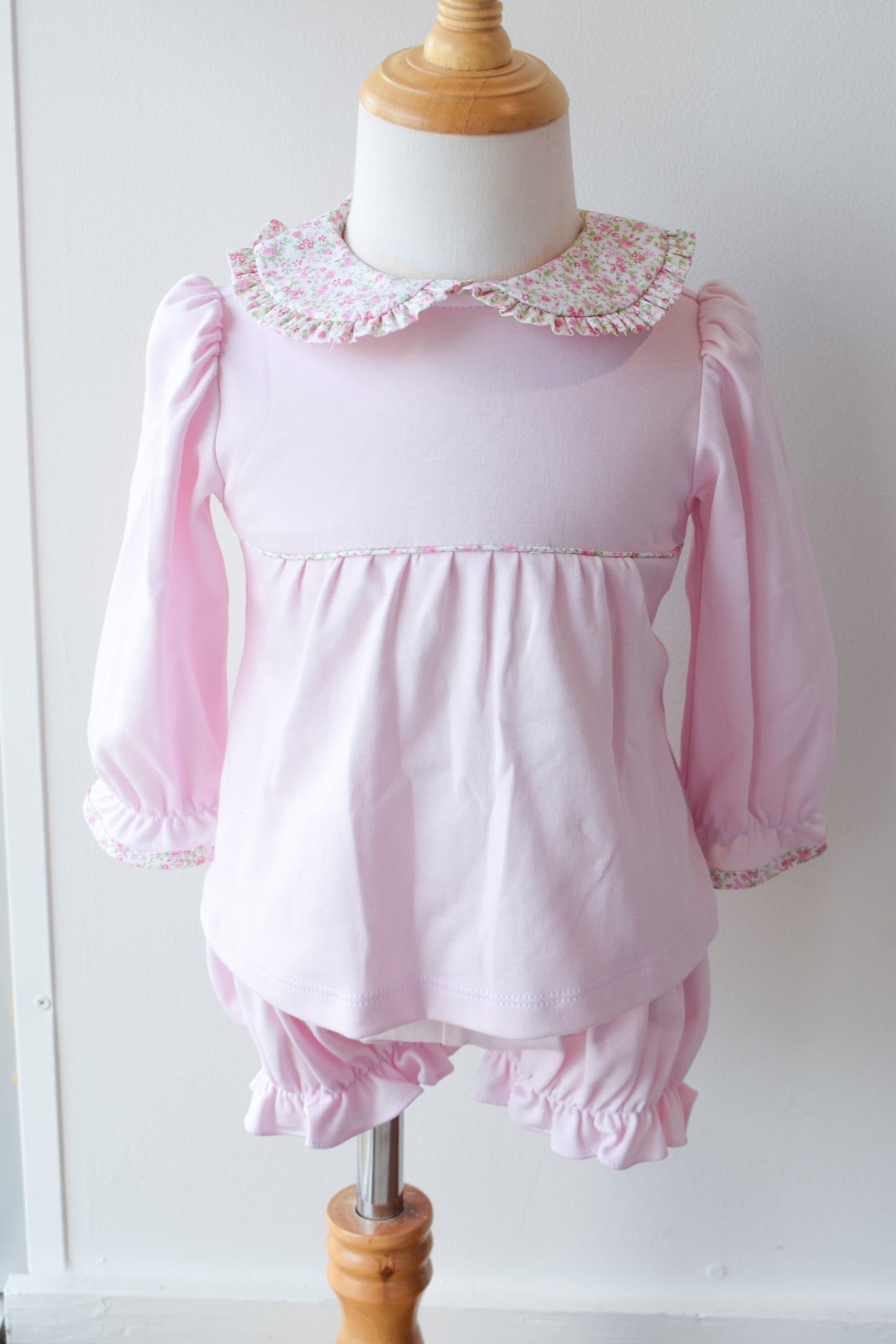 Franny's Floral Collar Knit Bloomer Set