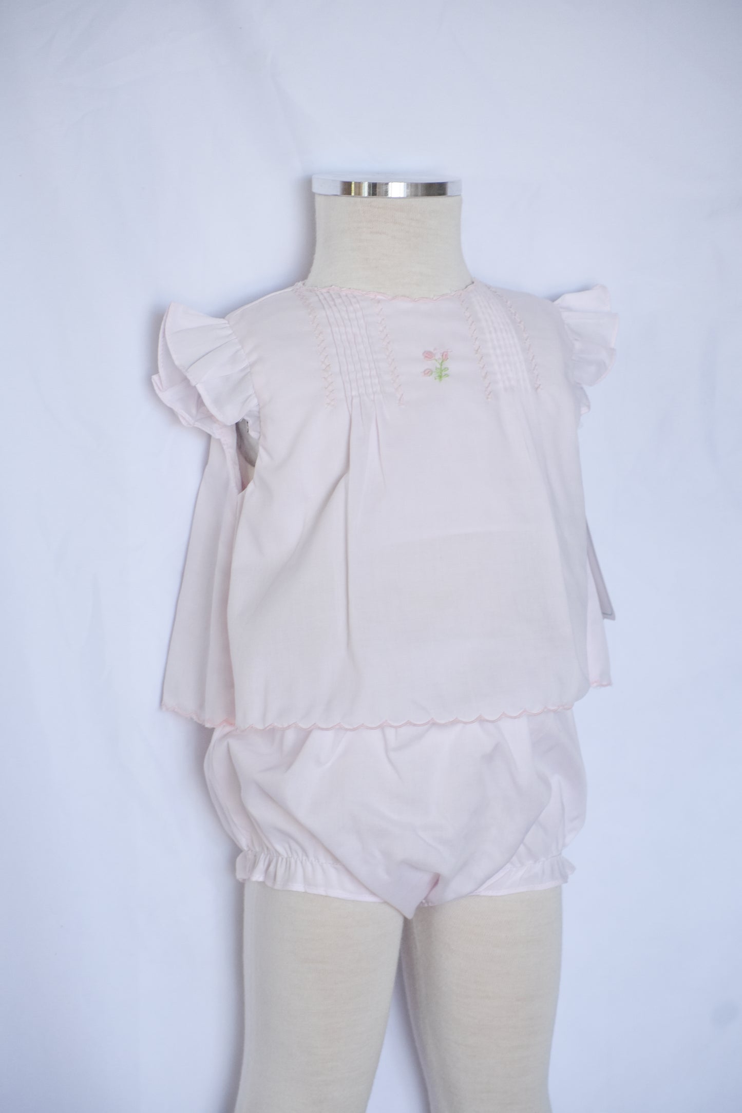 Rosaleigh's Rose Embroidered Diaper Set