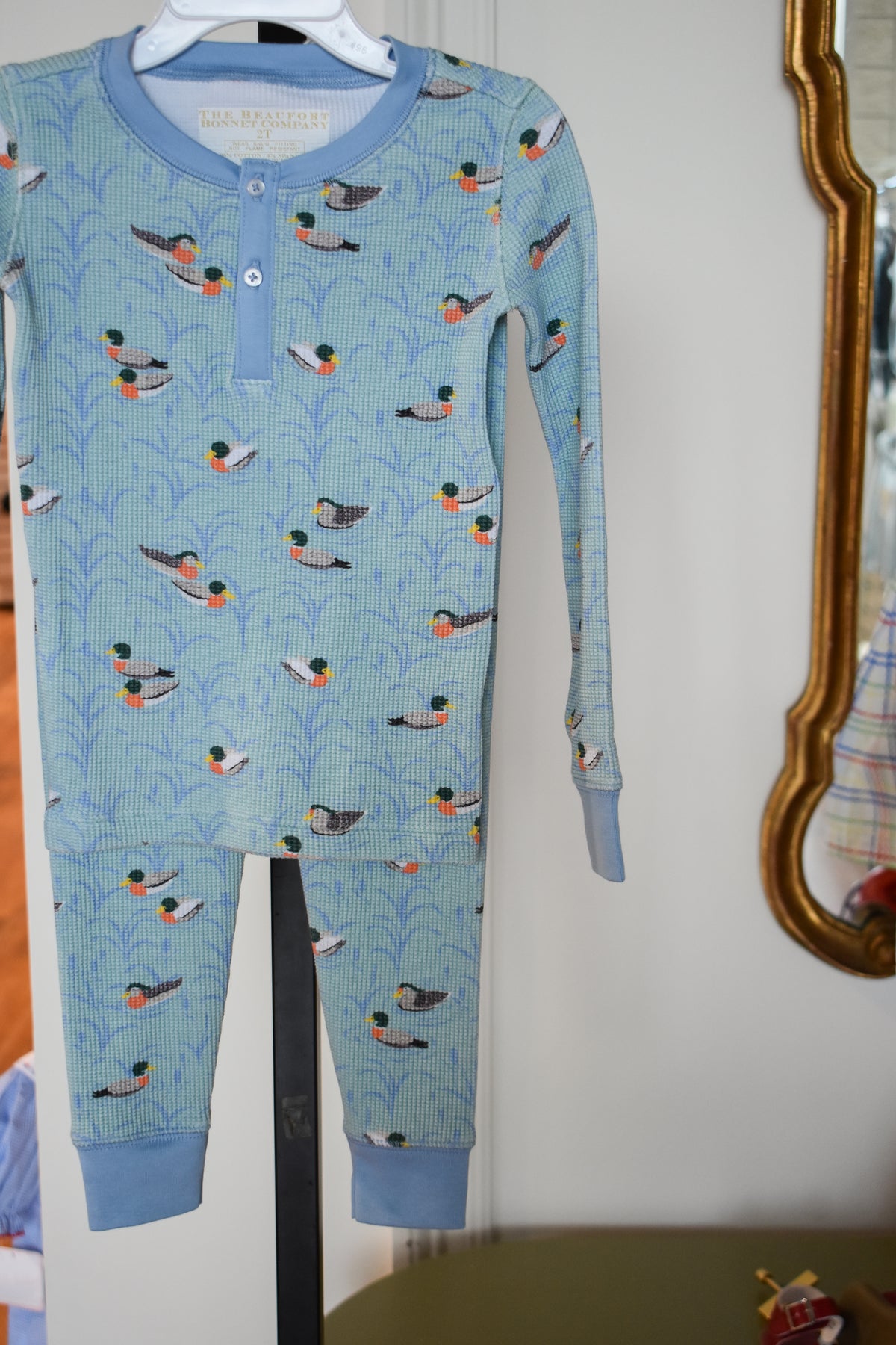 Sutton's Waffle Knit Set-Fine Weather for Ducks
