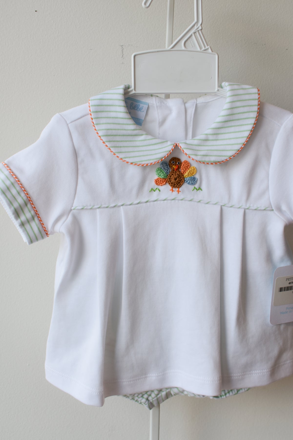 Gobble Gobble Boy’s Collared Knit Diaper/Short Set