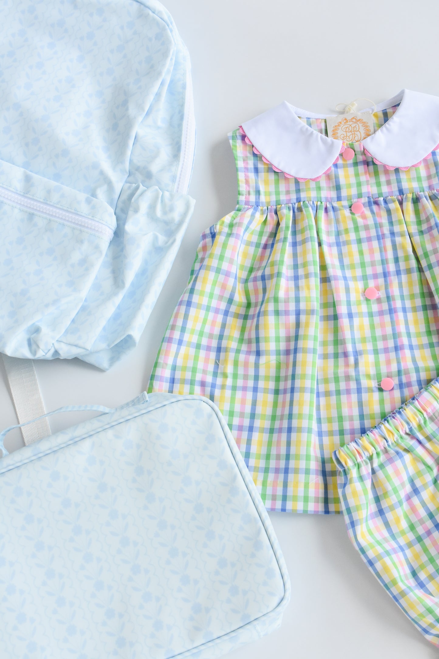 Sleeveless Tabitha’s Teacher’s Pet Knickers Set-Primland Plaid