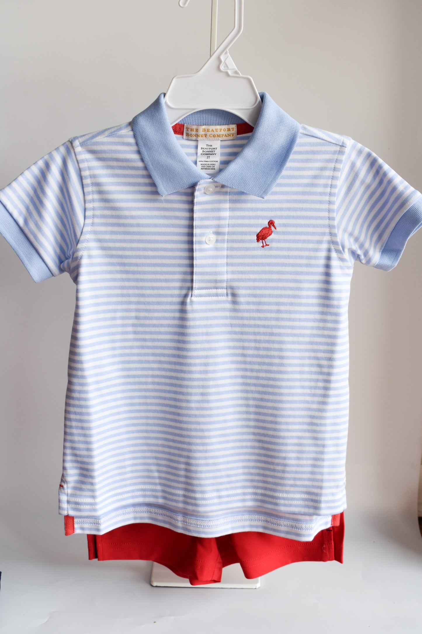 Prim & Proper Polo-Beale St Blue Stripe