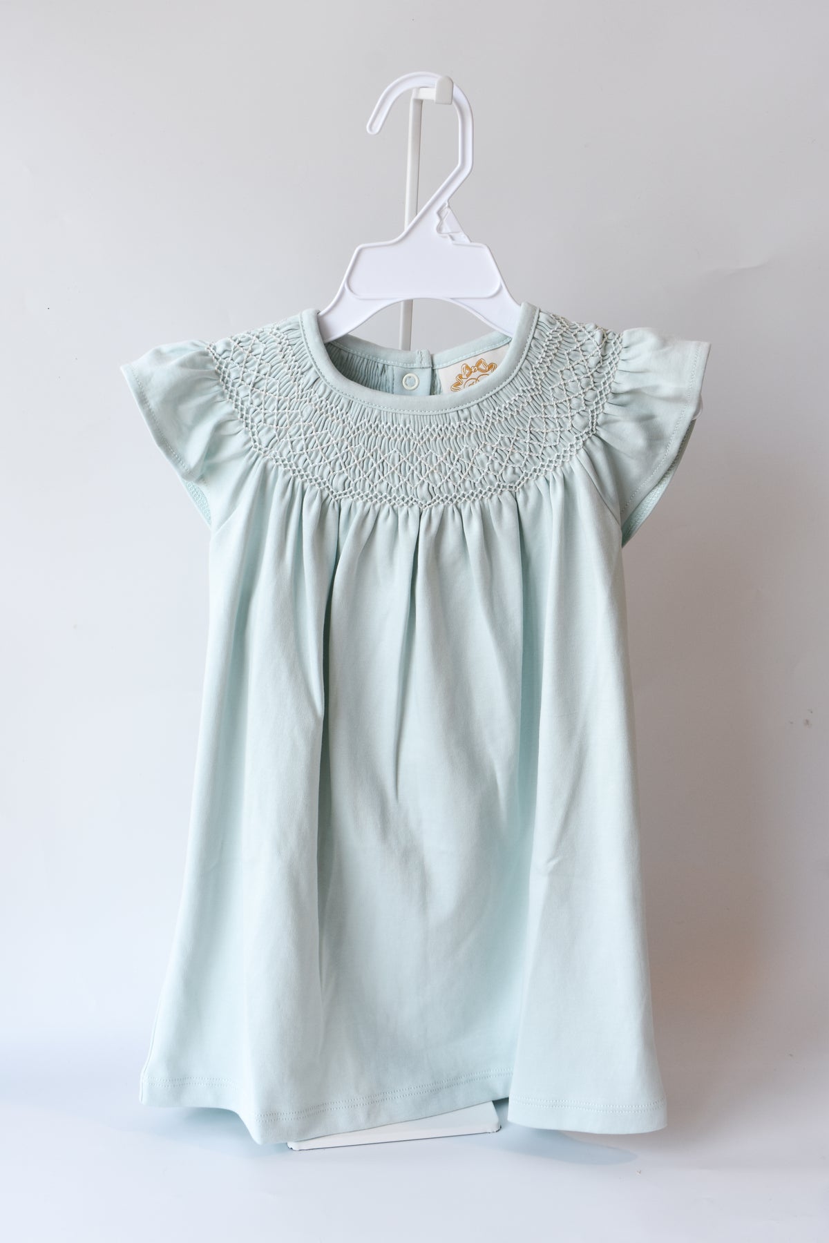 Angel Sleeve Sandy Smocked Dress-Old Greenwich Green