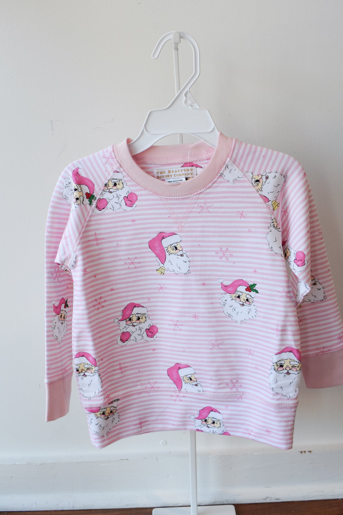 Cassidy Comfy Crewneck-Pink Dear Santa