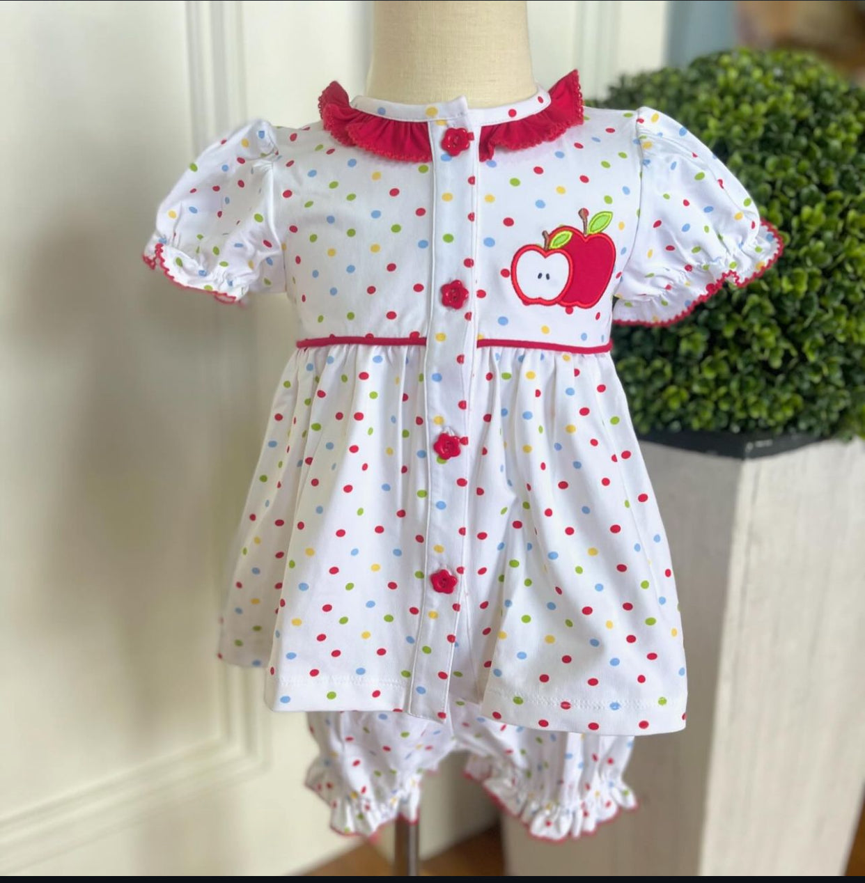 Apple Applique Bloomer Set