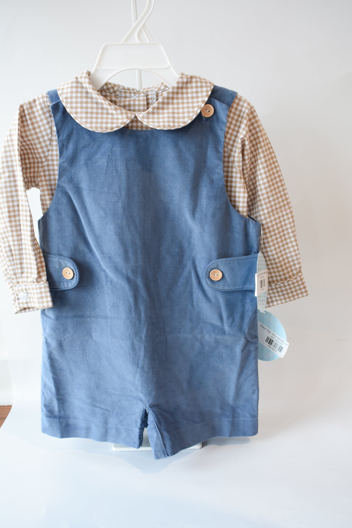 Button Tab Jon Jon-Stormy Blue Corduroy