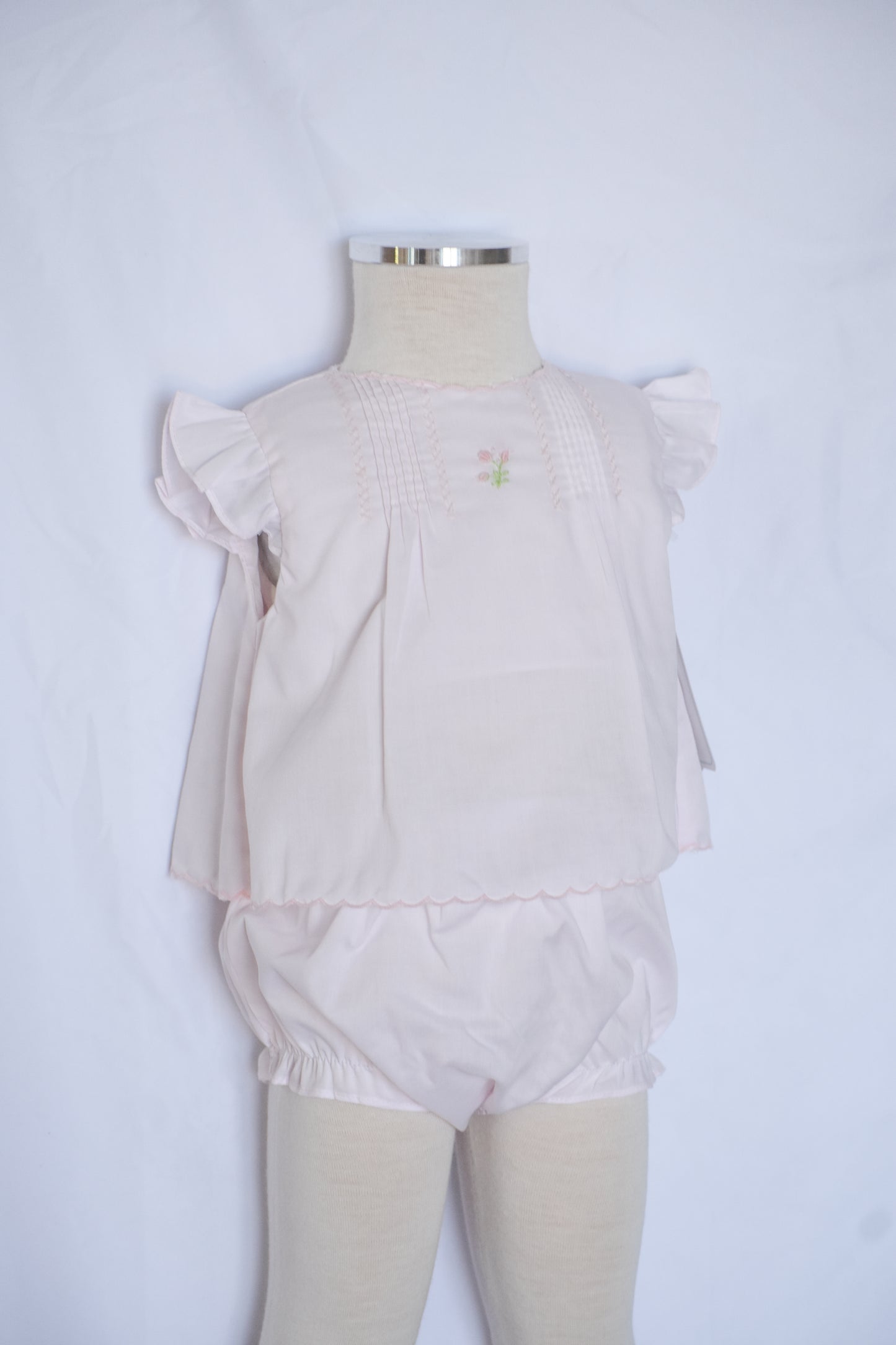 Rosaleigh's Rose Embroidered Diaper Set