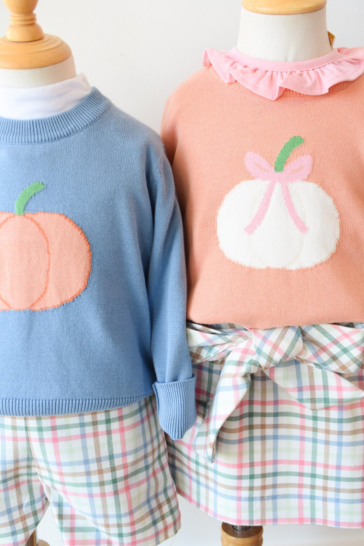 Isabelle's Intarsia Sweater-Sherbet Pumpkin/Bow