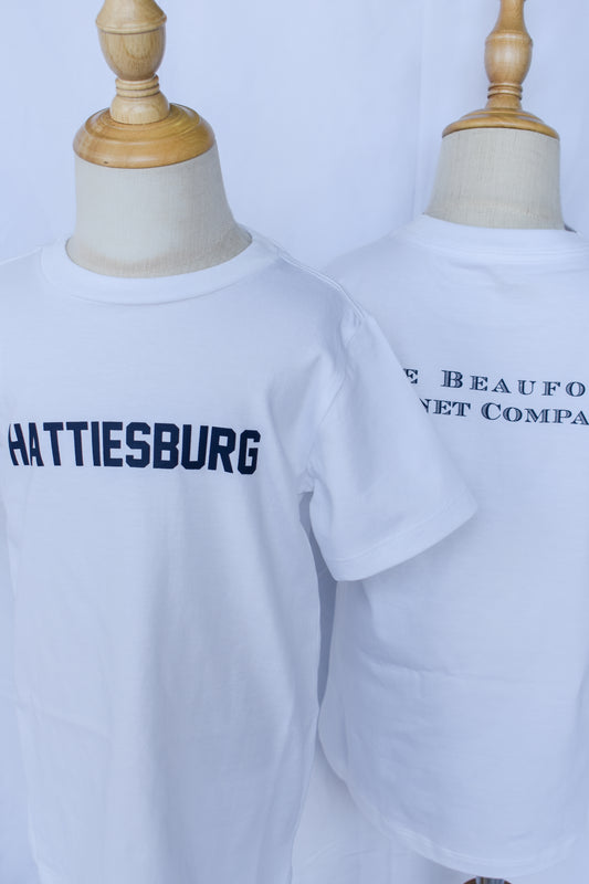 Sir Proper "Hattiesburg" Logo Tee-Worth Ave White/Navy