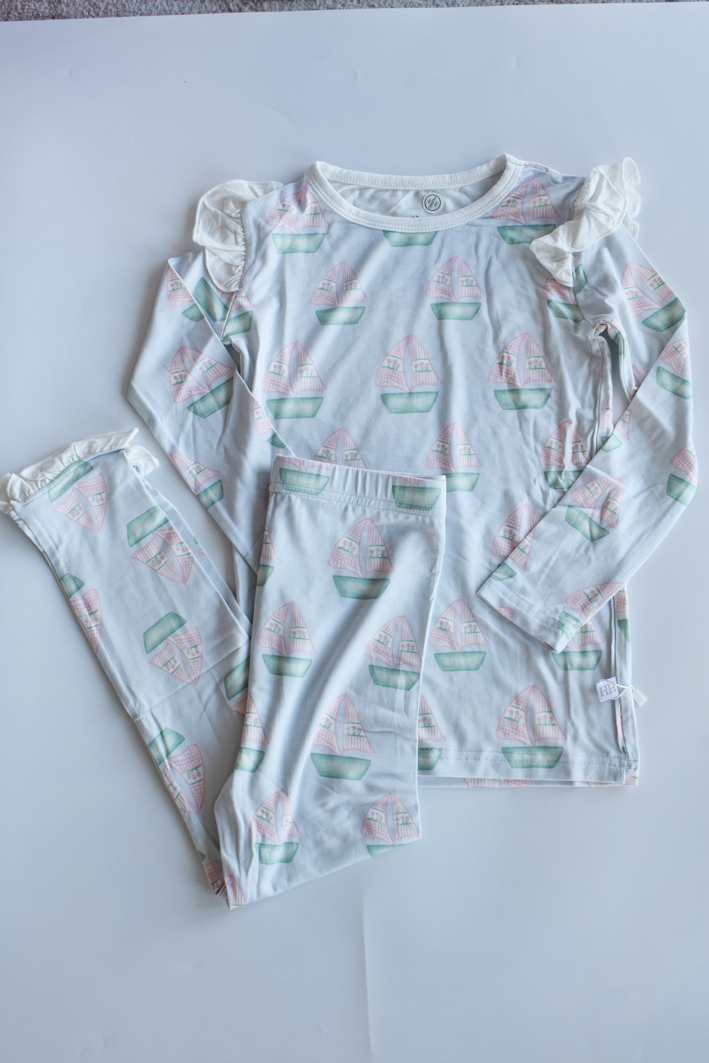 Seaside Sleepin' Girl's Bamboo PJ Pant Set