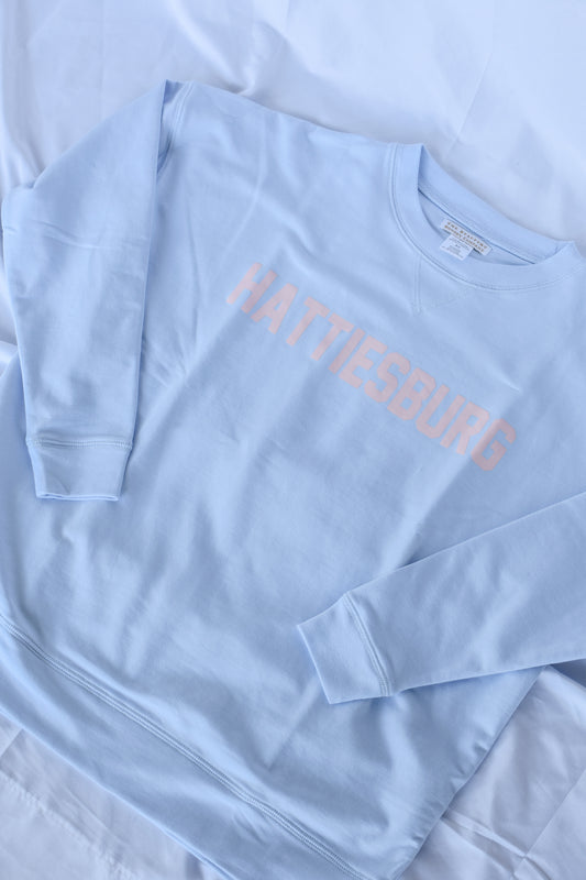 Women's "Hattiesburg" City Hopper Sweatshirt-Beale St Blue/Pink
