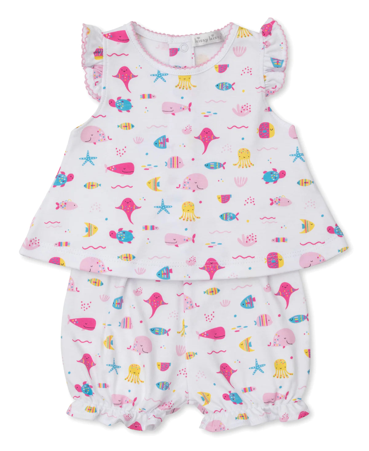 Sea Life Fun Pink Sunsuit Set