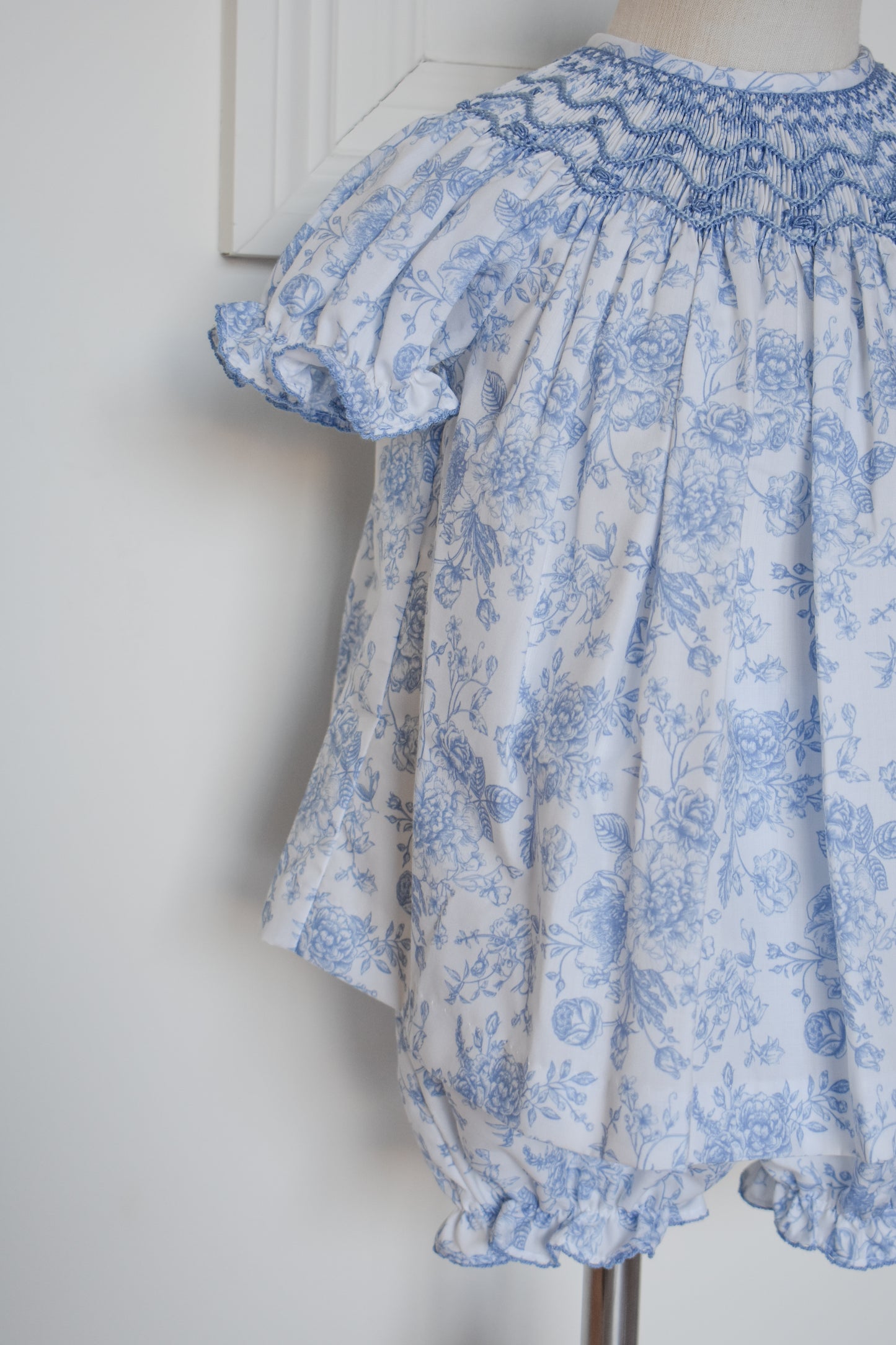 Emma Vintage Blue Toile Bloomer Set