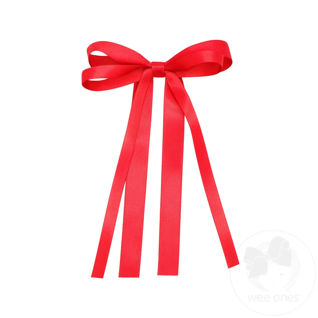 Mini Double Satin Streamer Bow