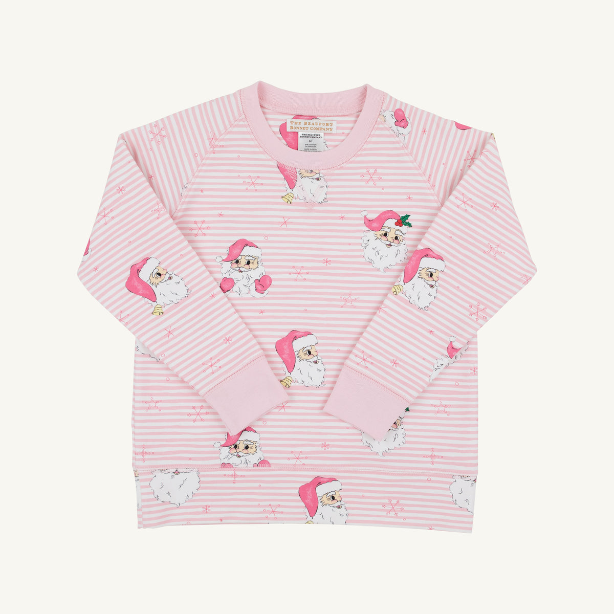 Cassidy Comfy Crewneck-Pink Dear Santa