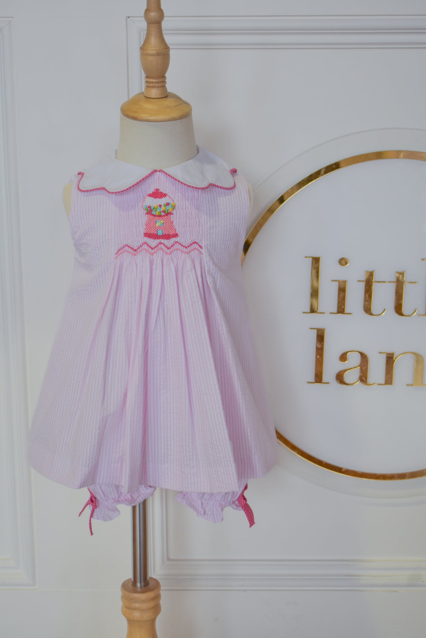 Bubblegum Bliss Seersucker Bloomer Set