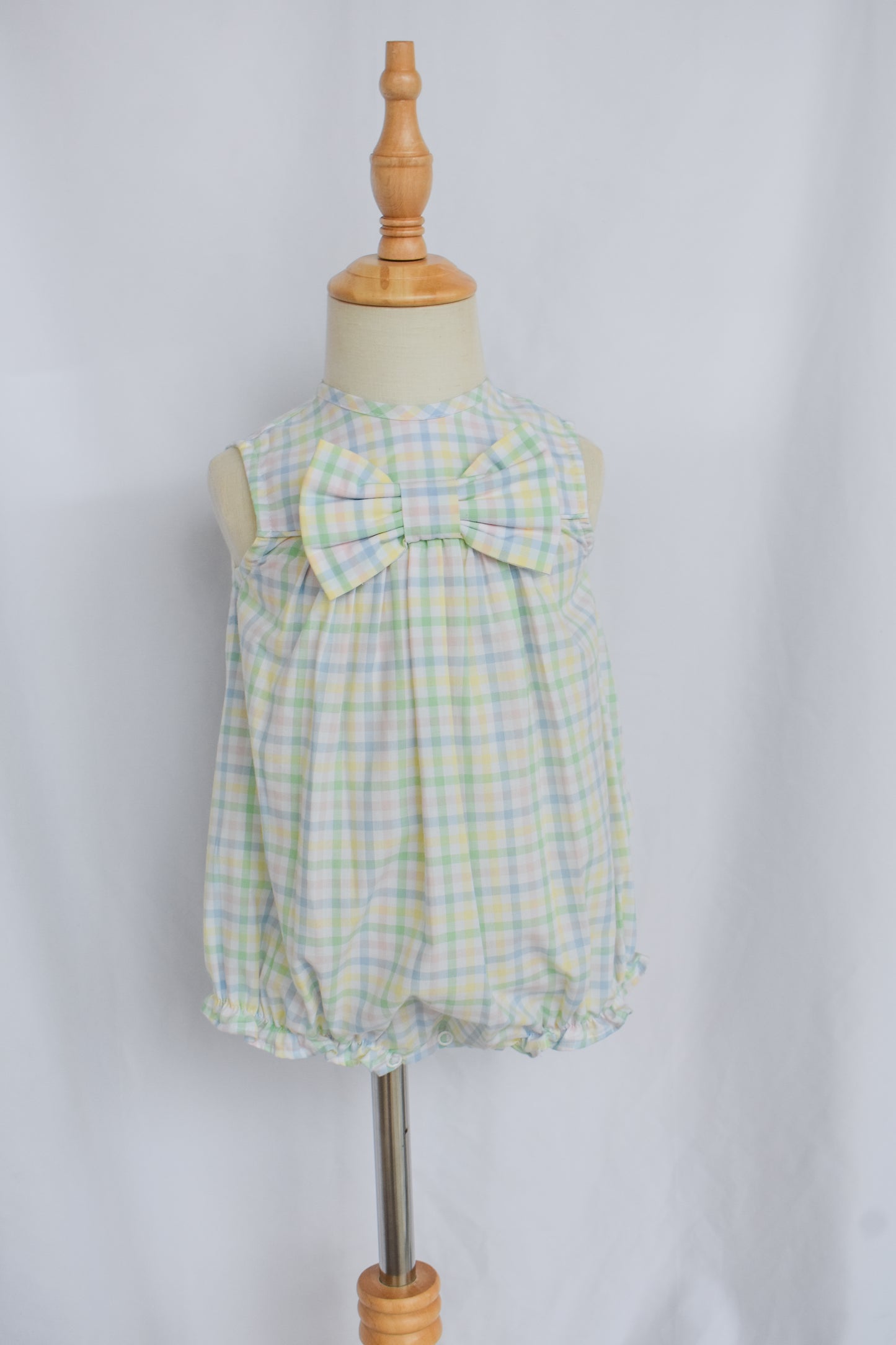 Easter Morning Plaid Bow Bubble