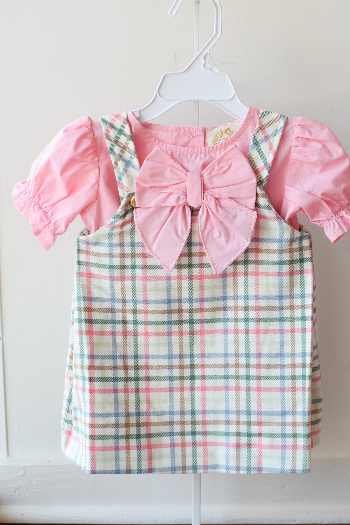 Pleated Ginny Jumper-Manalapan Plaid
