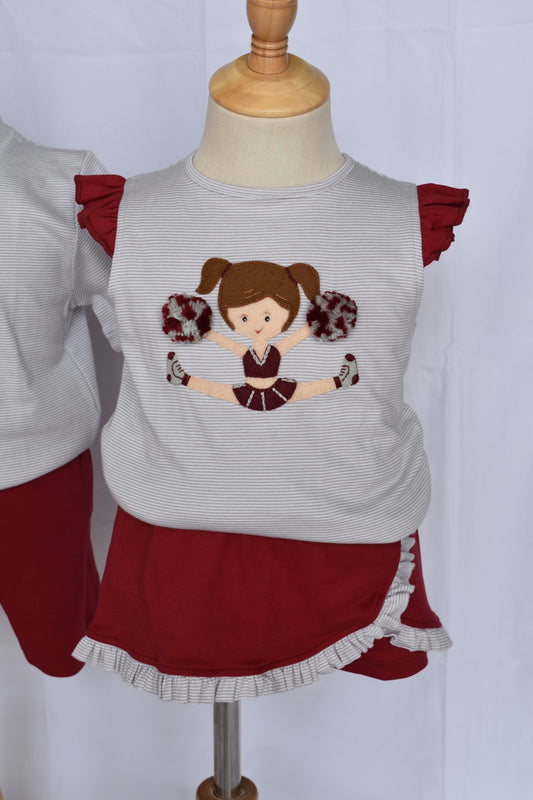Maroon Cutie Cheer Skort