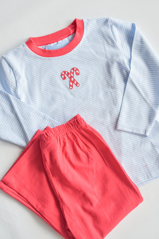 Candy Cane Cutie Long Sleeve Pant Set