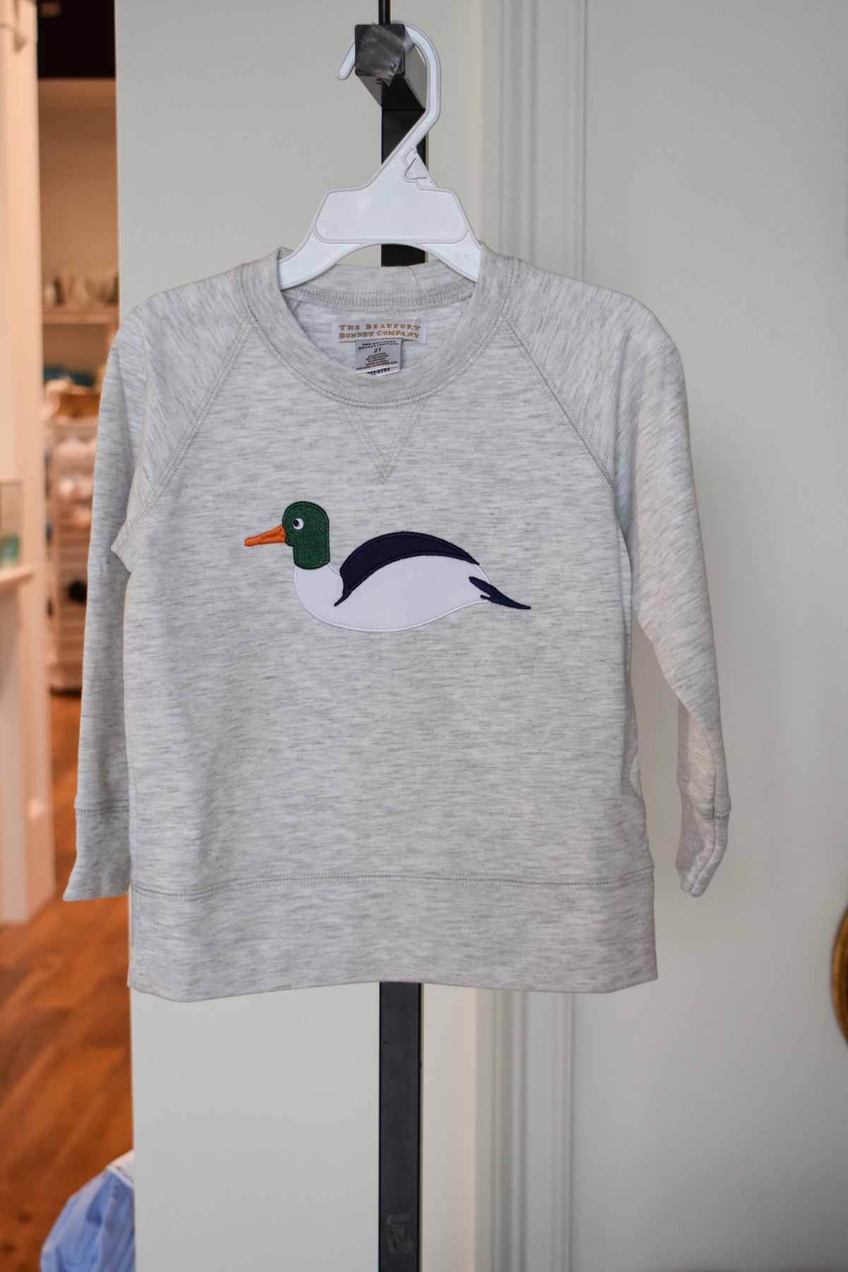Cassidy Comfy Crewneck-Heathered Grey/Duck