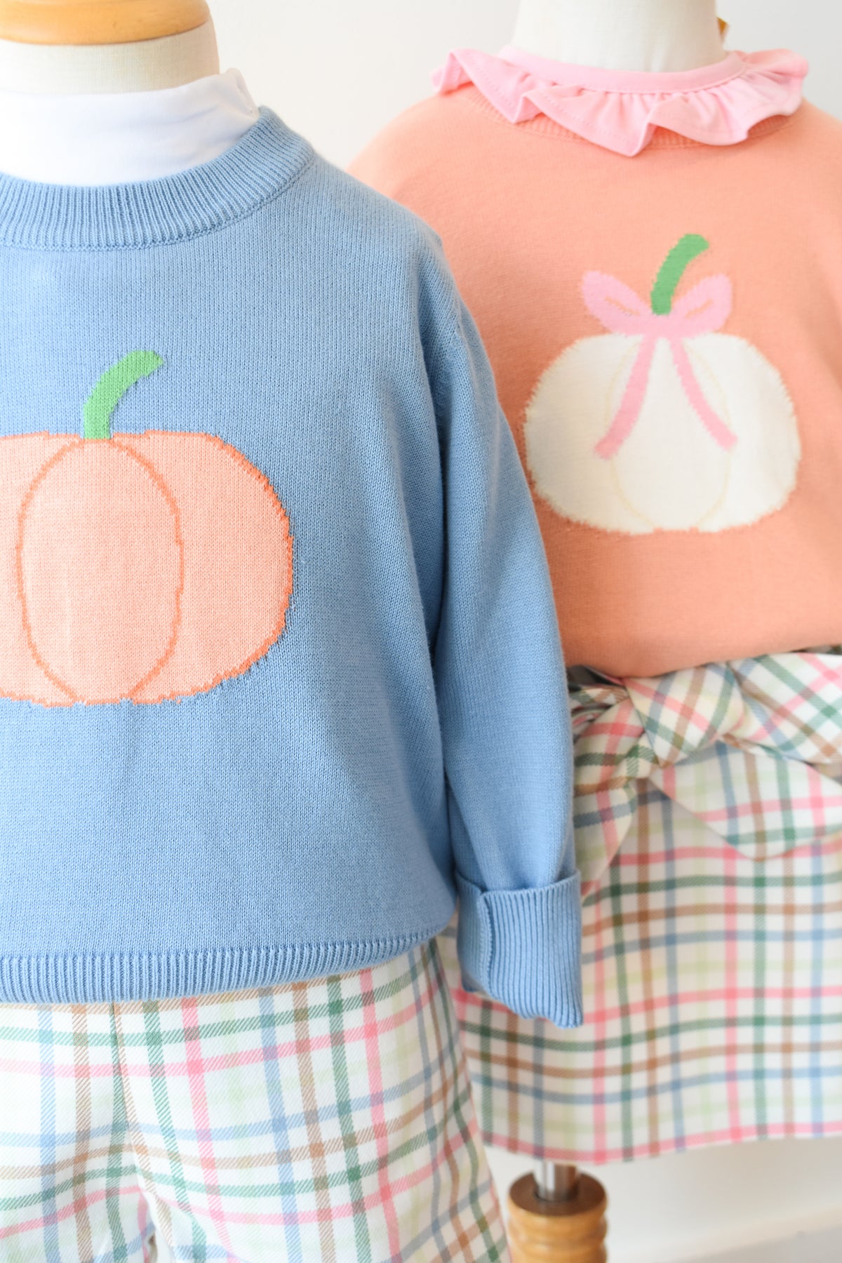 Isaac's Intarsia Sweater-Barrington Blue/Pumpkin