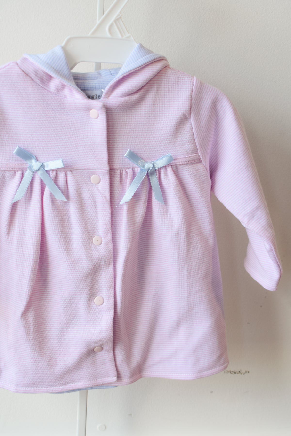 Pink Mini Stripe Bow Jacket