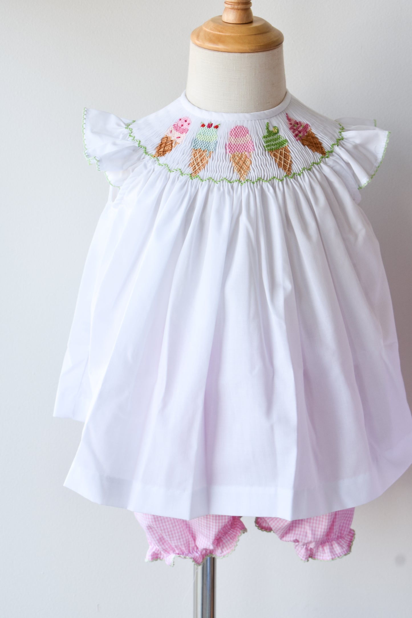 Emma Ice Cream Smocked Bloomer Set