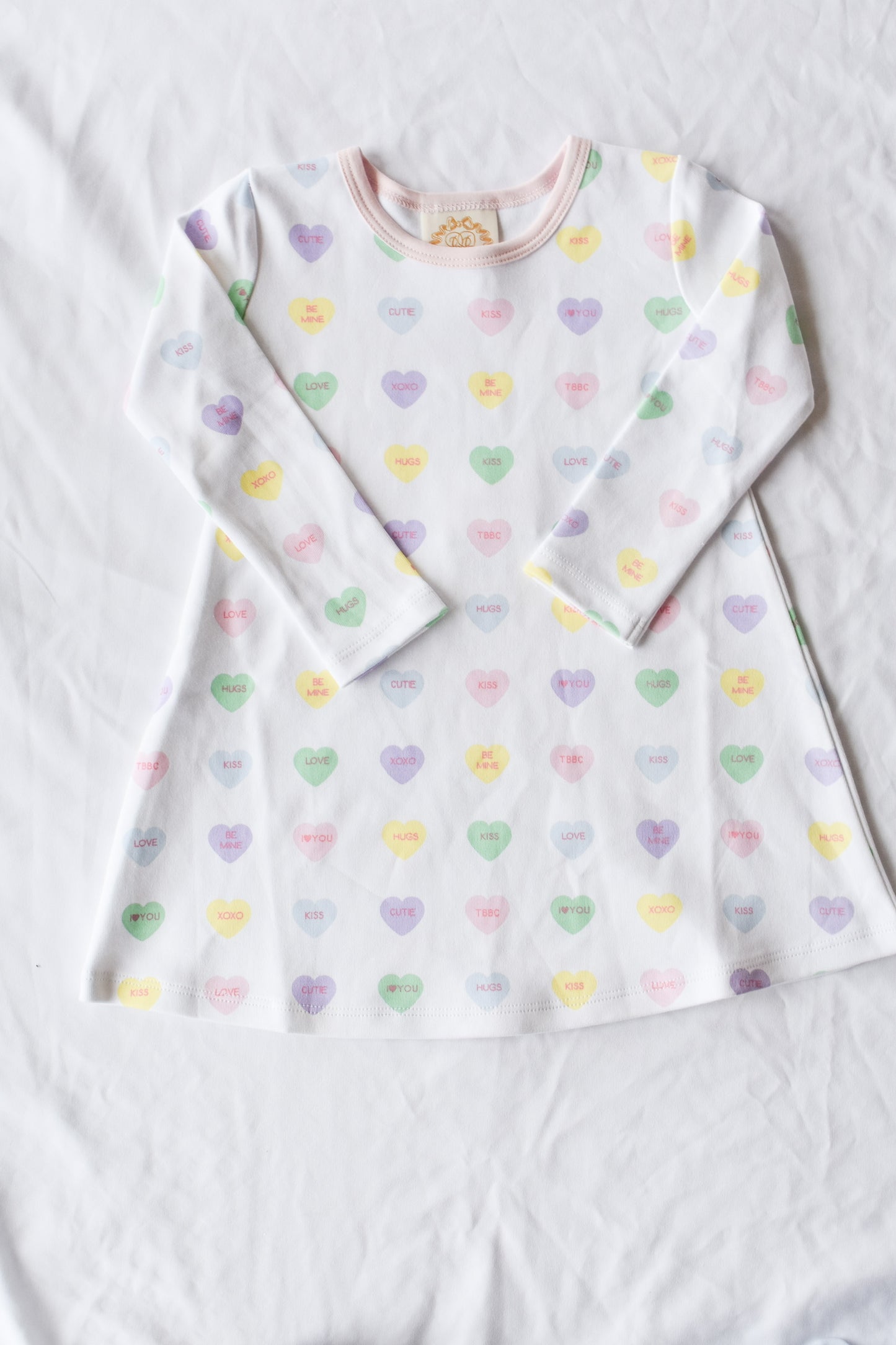 Long Sleeve Polly Play Dress-We Heart You