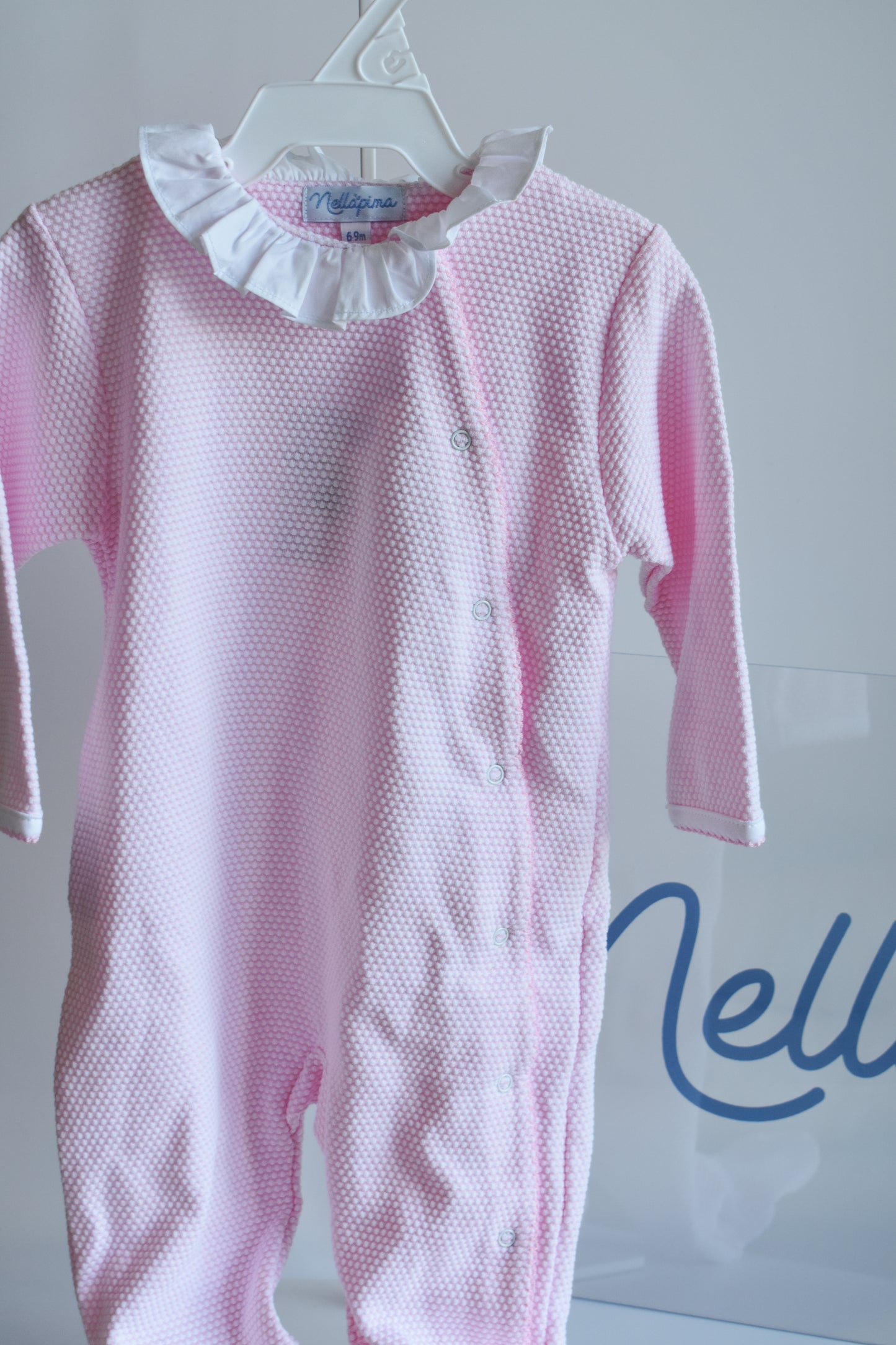 Classic Pink Bubbled Crossover Footie