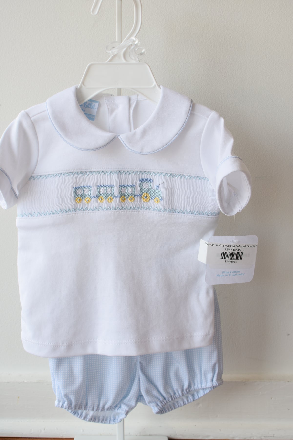Thomas’ Train Smocked Collared Bloomer Set
