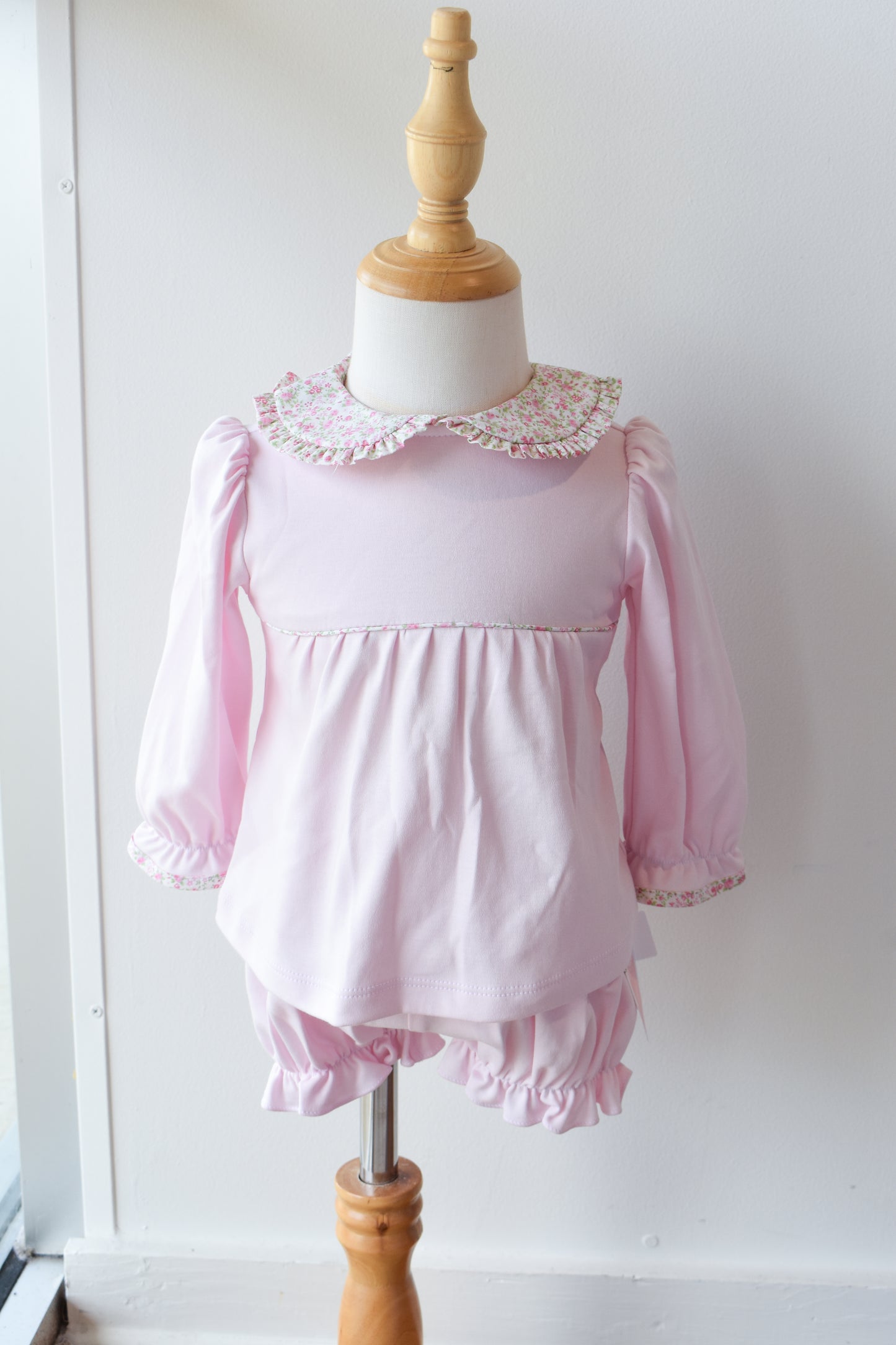Franny's Floral Collar Knit Bloomer Set