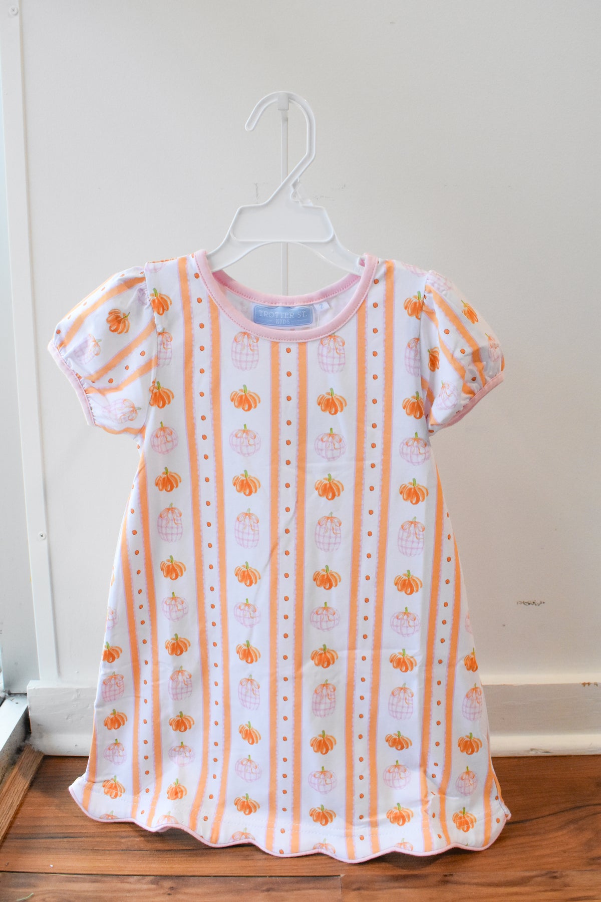 Pumpkin Patch Scallop Knit Dress