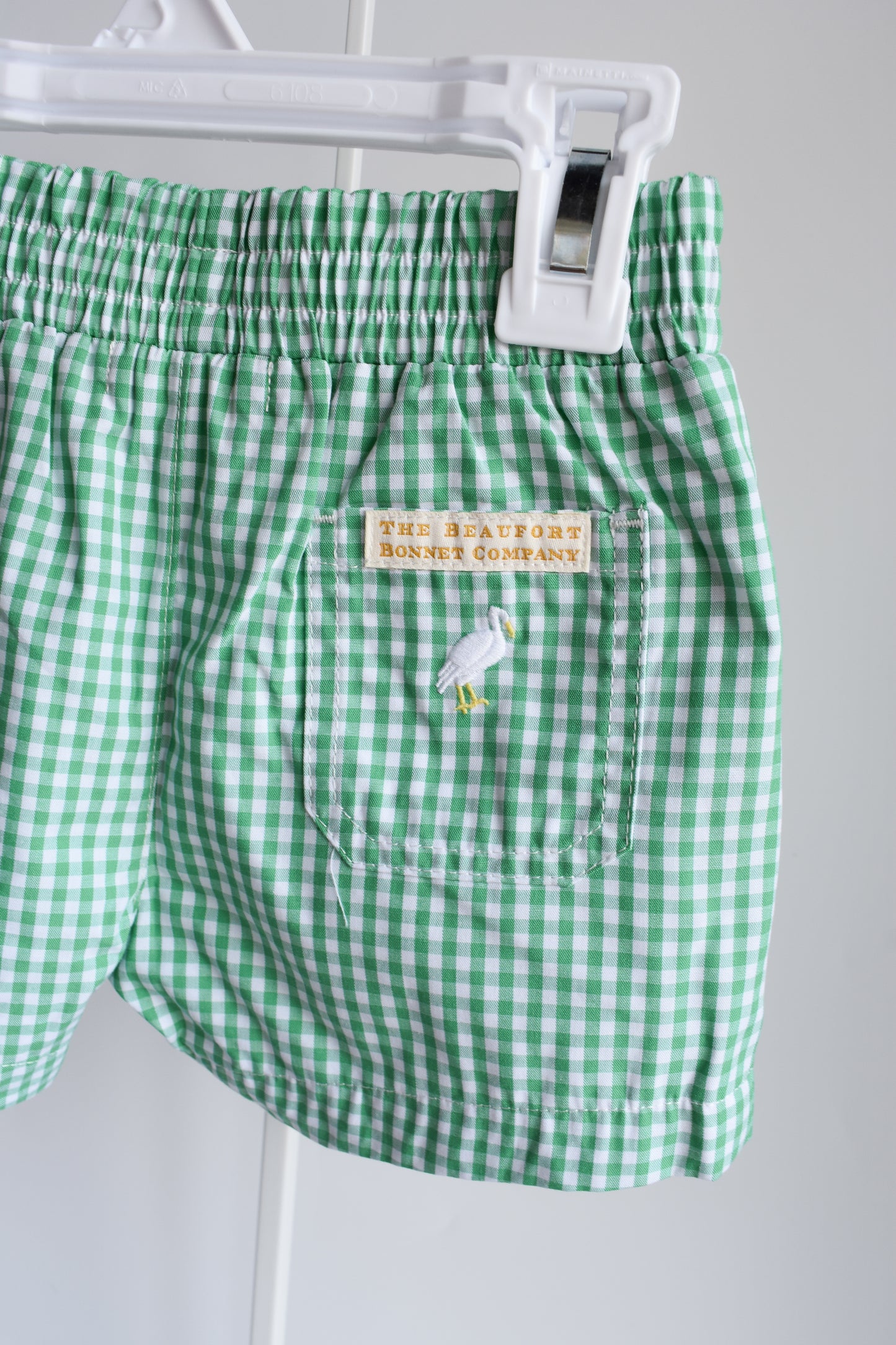 Sheffield Shorts-Gibson Green Mini Gingham