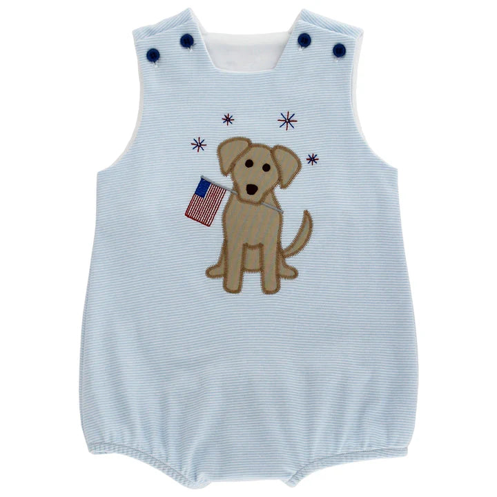 Patriotic Pup Knit Boy Bubble