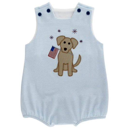 Patriotic Pup Knit Boy Bubble