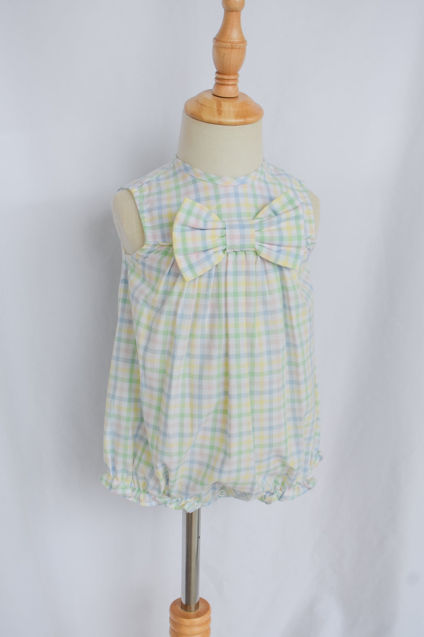 Easter Morning Plaid Bow Bubble