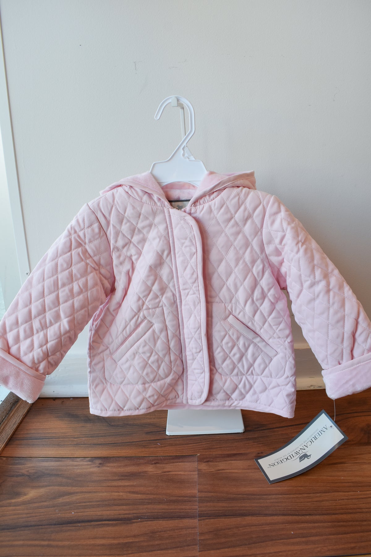 Widgeon Hooded/Quilted Barn Jacket-Pink